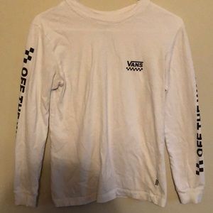 vans white long sleeve size:xs